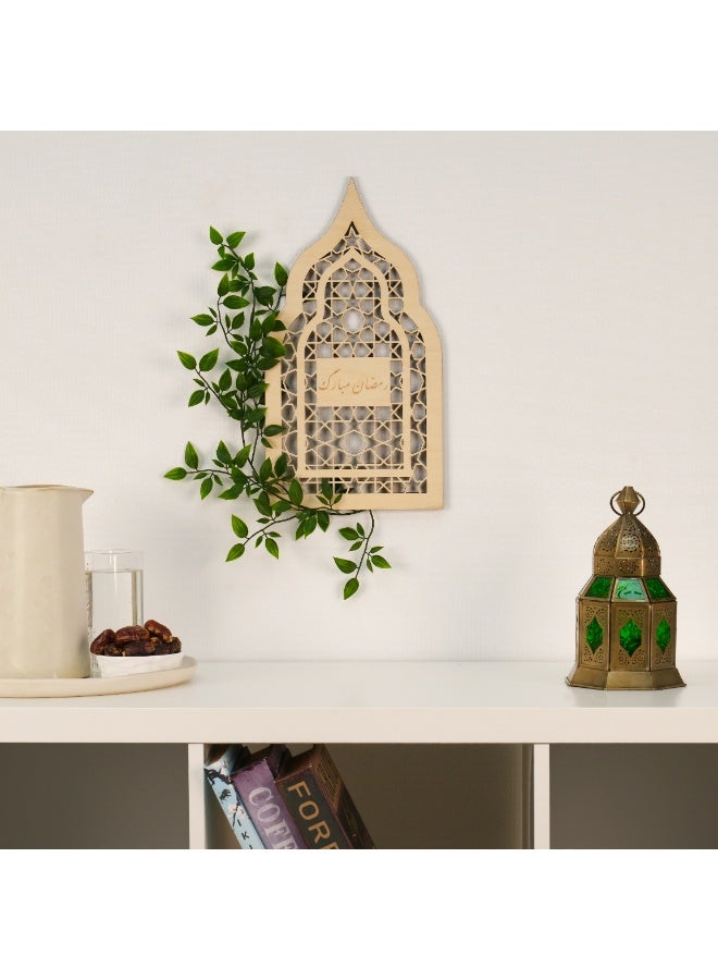 هلالفل هلال فول رمضان وعيد الفطر إكليل باب خشبي وعرض طاولة - عربي | قطعة ديكورية | لتزيين المنزل | الفن الحديث | موضوع إسلامي - Image 3